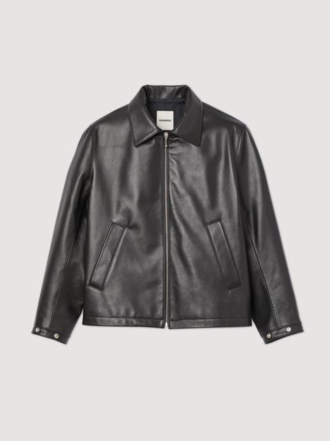 Sandro Smooth leather jacket