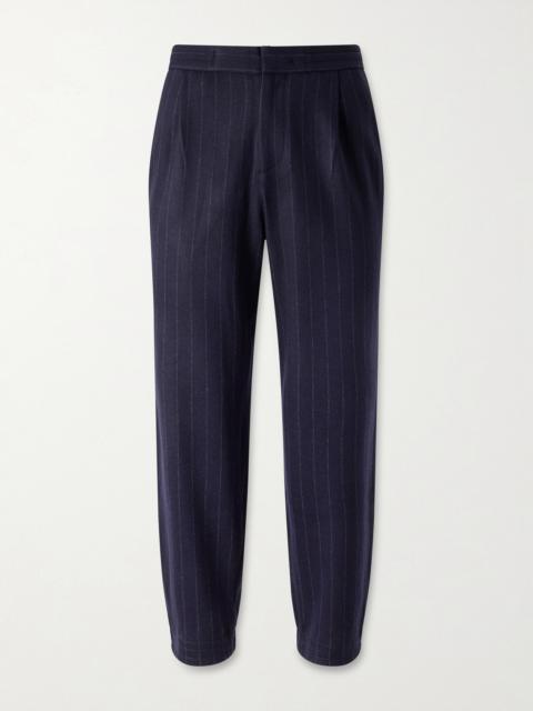 SEASE Tapered Pinstriped Wool-Blend Trousers