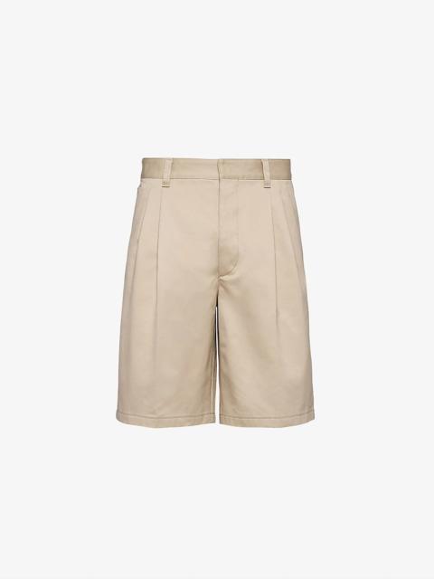 Prada Bermuda brand-plaque cotton shorts