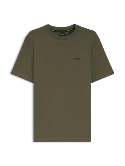BOSS STRETCH-COTTON T-SHIRT WITH LOGO DETAIL