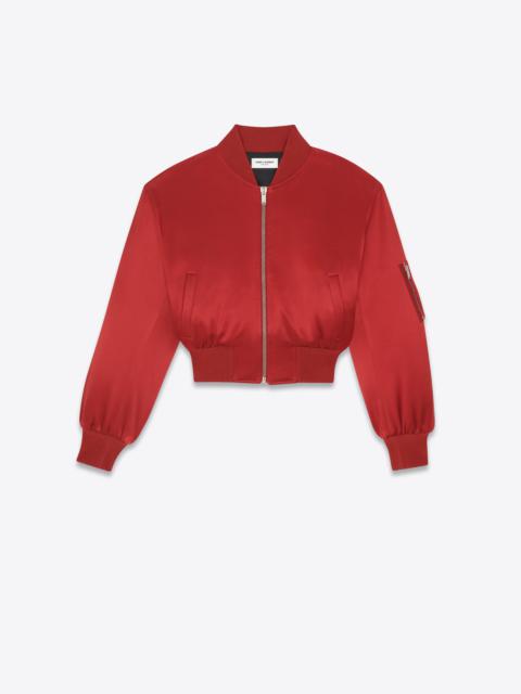 SAINT LAURENT bomber jacket in satin