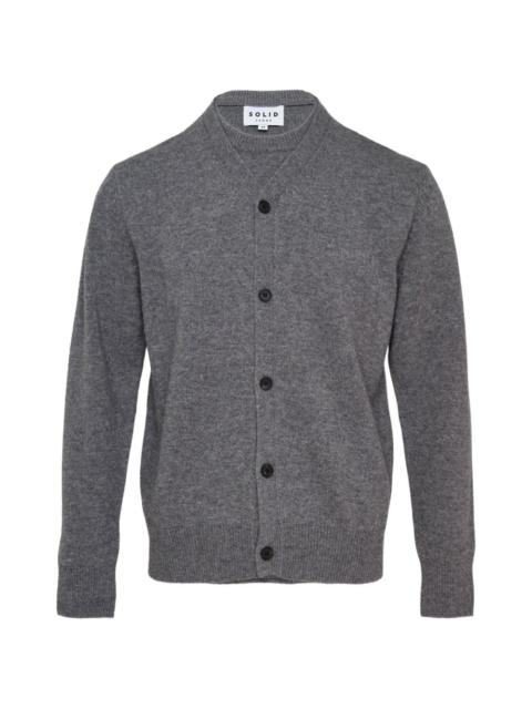 SOLID HOMME V-neck knitted cardigan