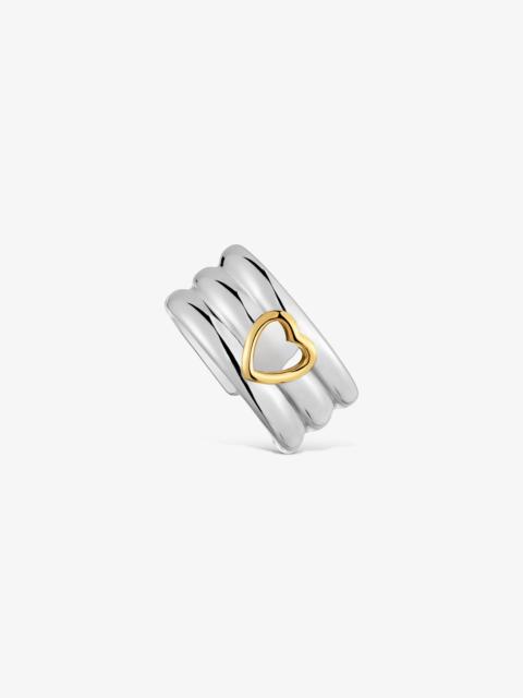 TOUS Steel Earcuff with two-tone heart TOUS Galia
