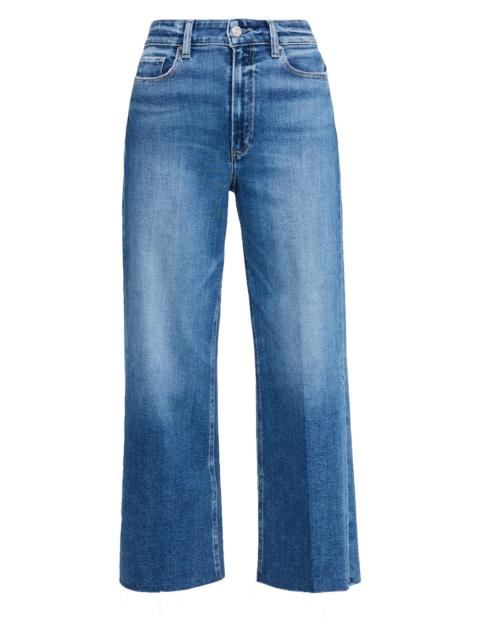 PAIGE Women's Anessa Raw-Edge Hem Jeans - Light Blue