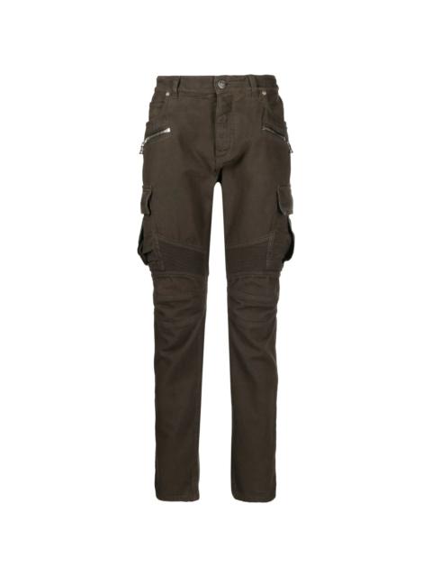 zip-detail trousers