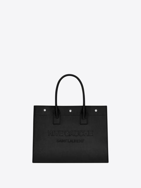 SAINT LAURENT rive gauche small tote bag in smooth leather