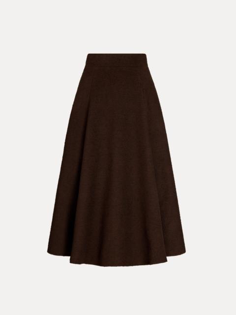 WOOL TWEED PLEATED SKIRT