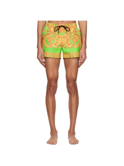 VERSACE Green New Heritage Swim Shorts