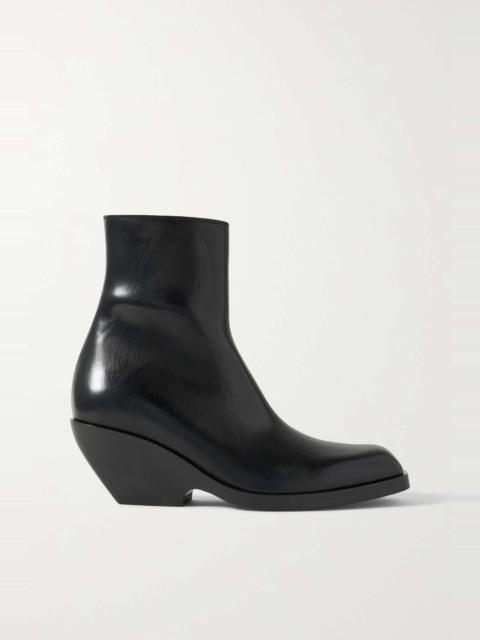 KHAITE Hooper leather ankle boots