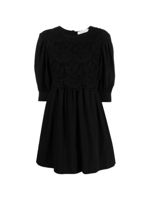See by Chloé lace embroidered shift dress