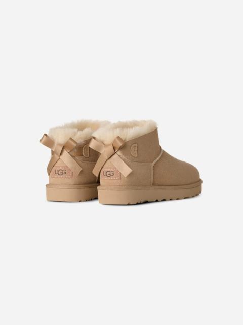 UGG ® Women's Ultra Mini Bailey Bow Sheepskin Classic Boots in Sand