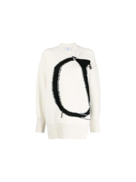 Off-White OFF-WHITE OW Maxi Logo-Intarsia Jumper White/Black