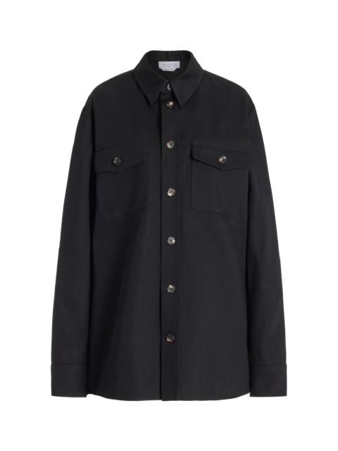 GABRIELA HEARST Everly Overshirt in Black Organic Cotton