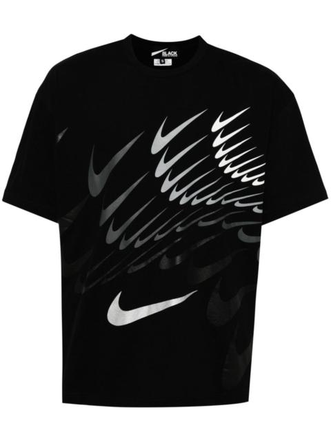 BLACK COMME des GARÇONS x Nike logo-printed cotton T-shirt