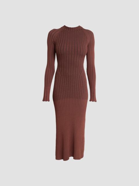 Proenza Schouler Women's Roux Ribbed Midi Dress - Copper