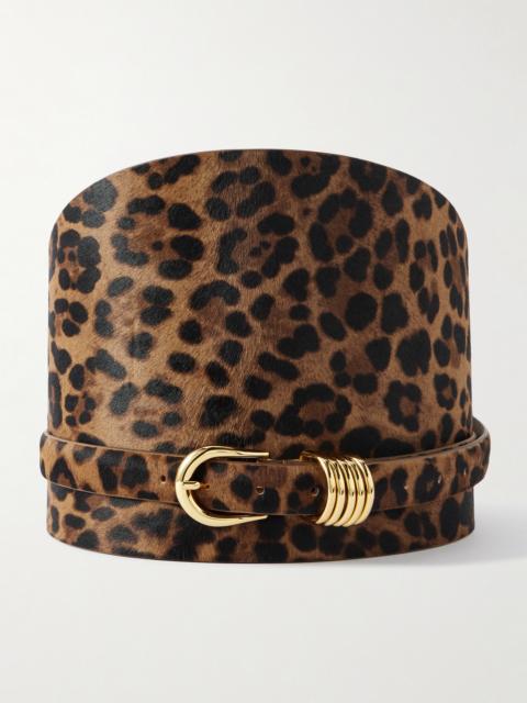 DÉHANCHE Leopard-print Calf Hair Waist Belt