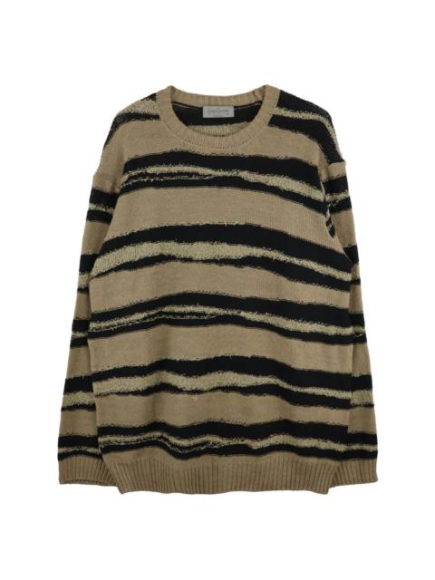 Yohji Yamamoto striped-jacquard jumper