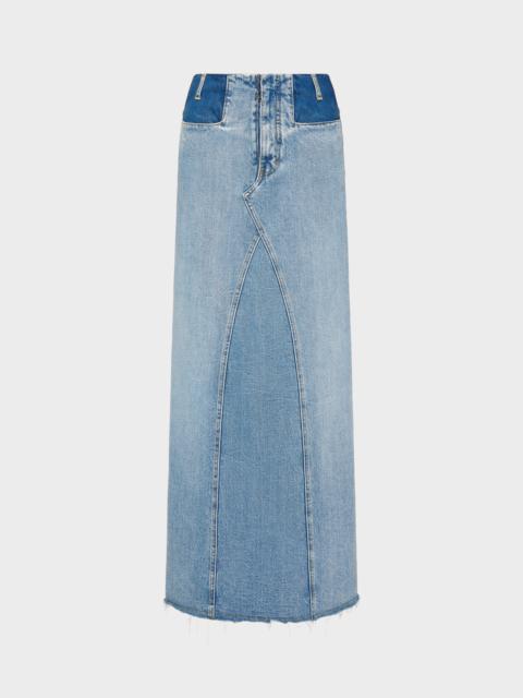 Maison Margiela Two-Tone Denim Maxi Skirt