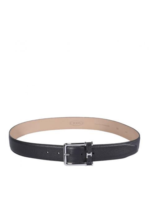 Tod's black leather belt