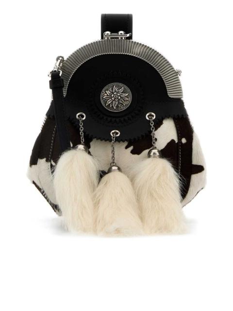Prada Printed Calf Hair Clutch