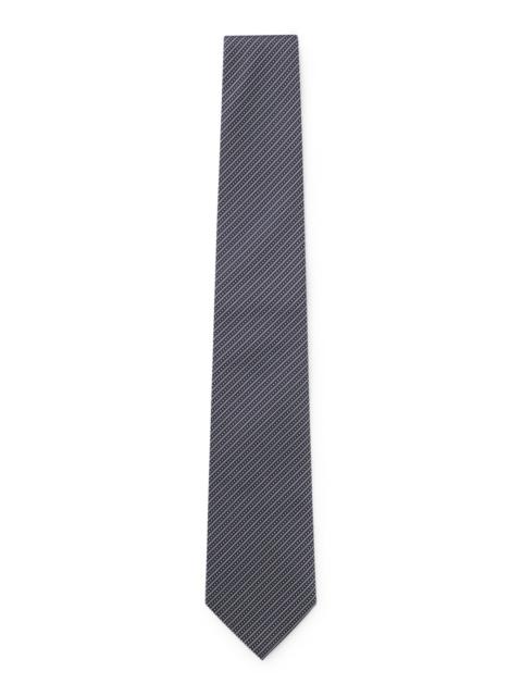 BOSS DIAGONAL-STRIPE TIE IN ITALIAN-MADE SILK JACQUARD