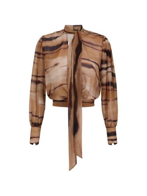 ELISABETTA FRANCHI tie-neck shirt