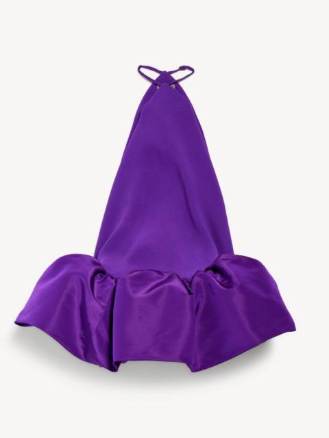 BALENCIAGA Women's Halter Balloon Mini Dress in Purple