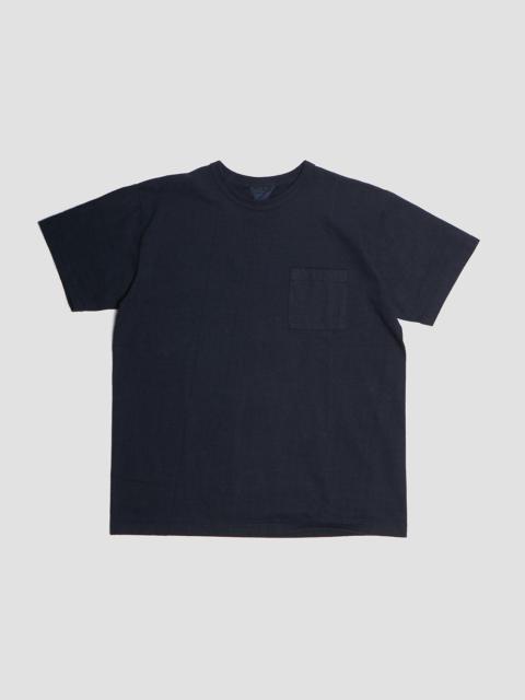 Allevol Heavy Duty Crew Neck Pocket T-Shirt in Black