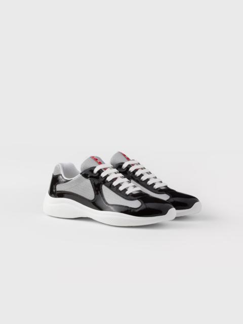 Patent leather and technical fabric Prada America's Cup sneakers