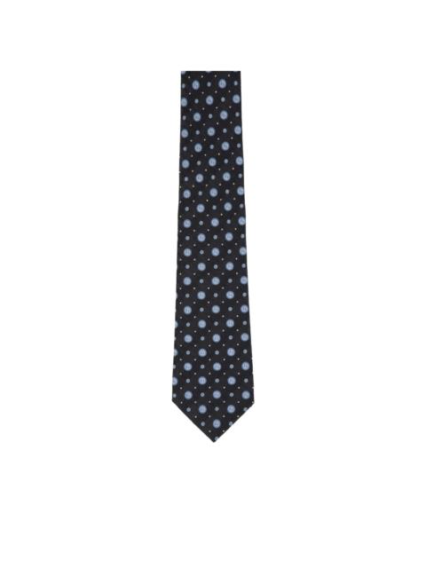 GIORGIO ARMANI logo-print polka-dot tie