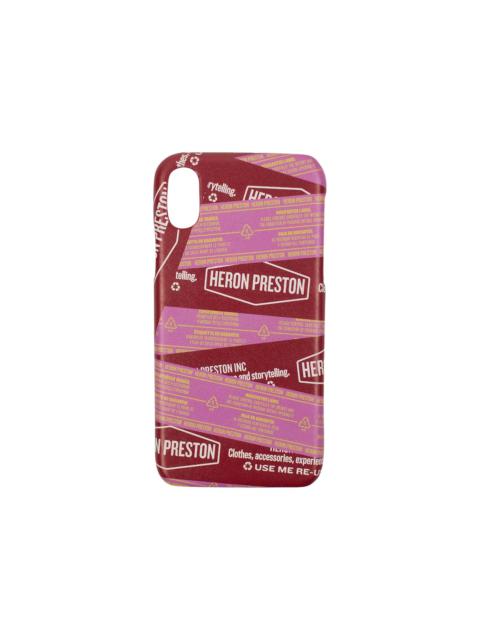 Heron Preston Logo Tape Design iPhone X Phone Case 'Red'