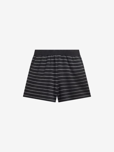 The Frankie Shop Nolma Knit Shorts - Grey/White Stripe