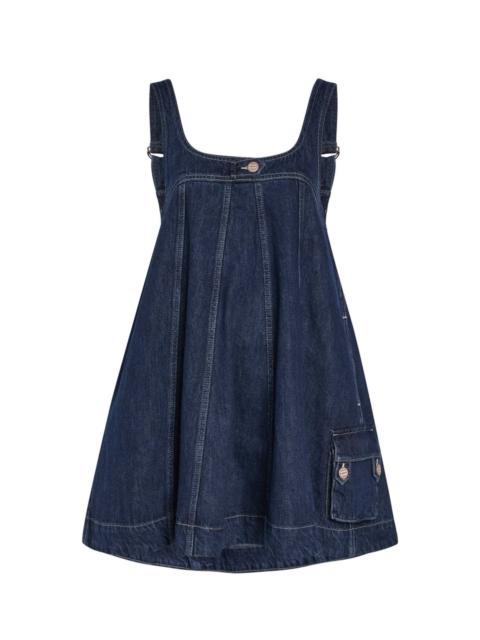 DAMSON MADDER. Damson Madder Immy Panelled Denim Mini Dress