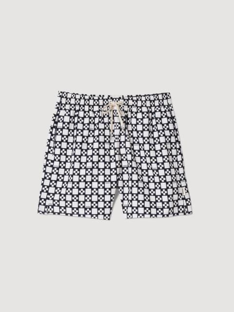 Sandro Square Cross swim shorts