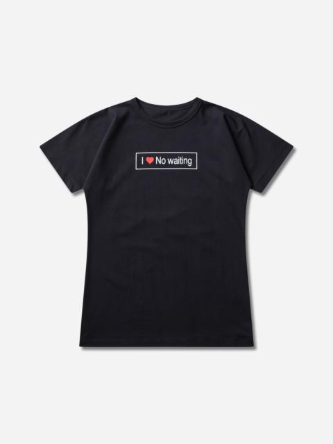 prototypes Love No Waiting Fitted Printed T-Shirt Black