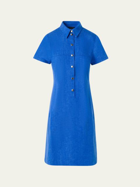 AKRIS Denim Polo Dress