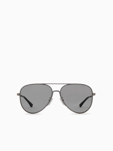 EMPORIO ARMANI Men’s aviator sunglasses Asian fit