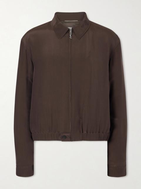 SAINT LAURENT Satin Blouson Jacket