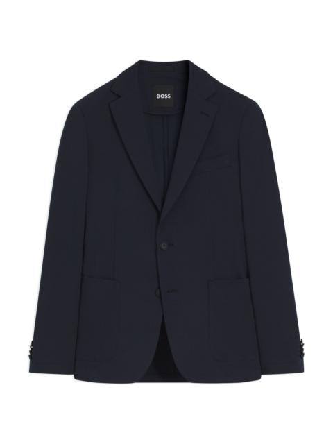 BOSS SLIM-FIT JACKET IN PERFORMANCE-STRETCH SEERSUCKER