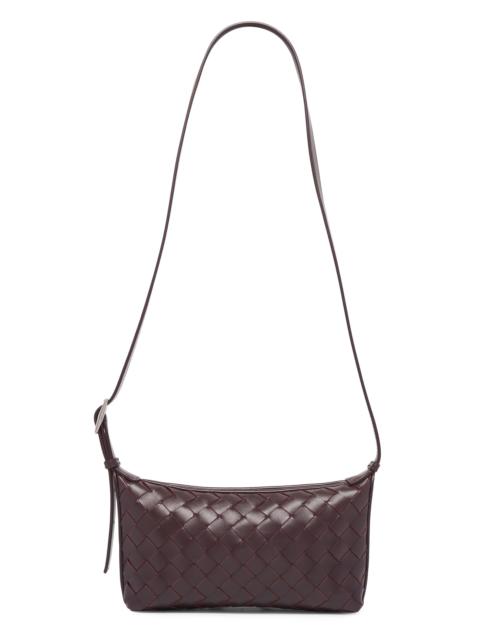 Bottega Veneta Men's Traveler Intrecciato Leather Phone Pouch - Dark Barolo Silver