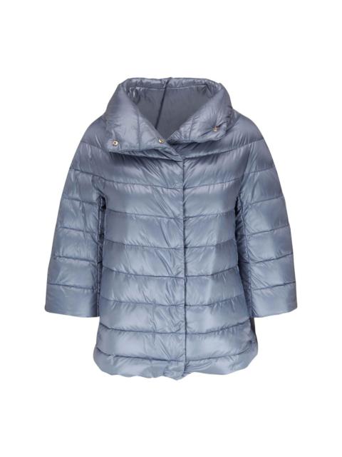 spread-collar feather-down jacket