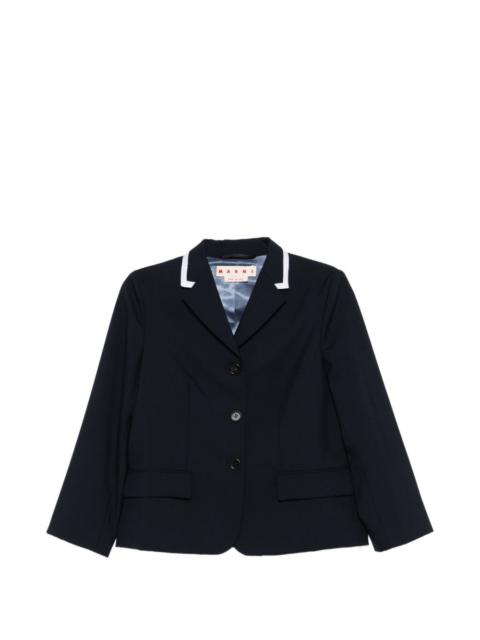 Marni Tropical contrast-trim blazer