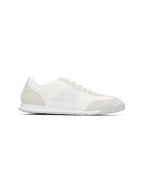 BOSS White Mesh Detailing Sneakers