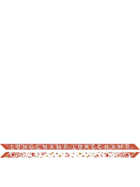 Longchamp Frise Fleurie Headband Coral - Silk