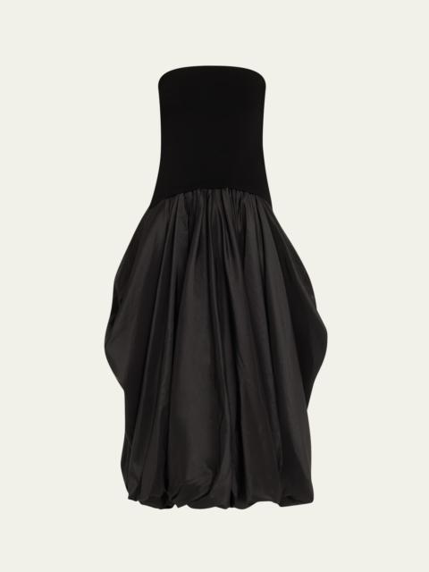 SIMKHAI Izzy Strapless Midi Bubble Dress