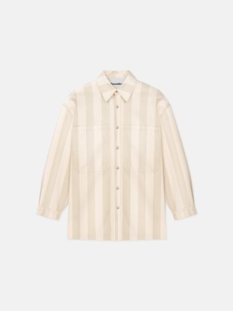 Striped Denim Long-Sleeve Shirt