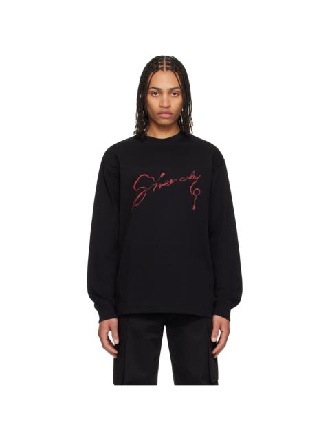 Givenchy Black Regular Long Sleeve T-shirt