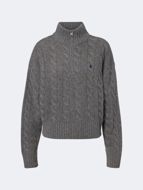 Polo Ralph Lauren Cable-knit wool-blend half-zip sweater