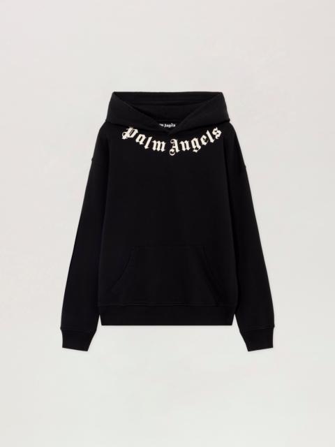 Palm Angels Neck Logo Regular Hoodie
