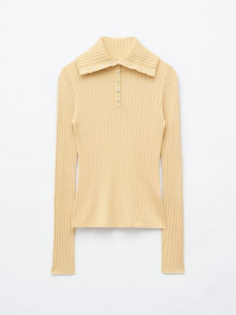 & Other Stories Scalloped Collar Top